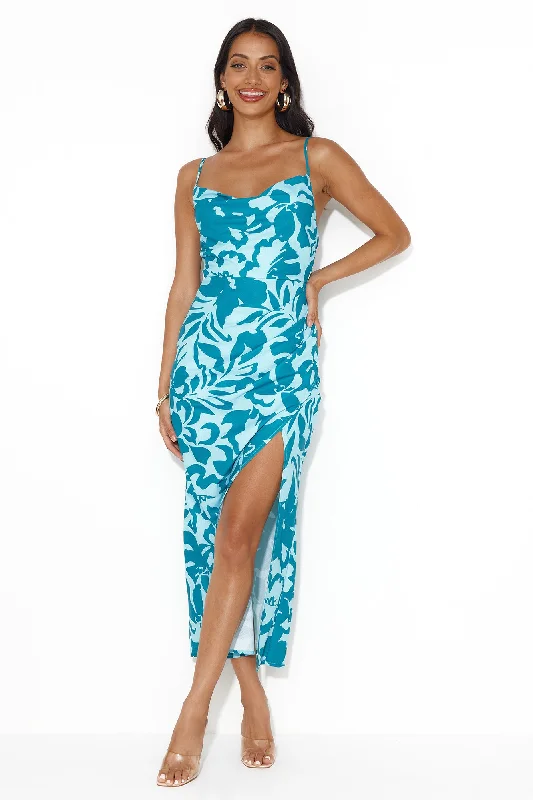 Beauty Of Music Maxi Dress Teal