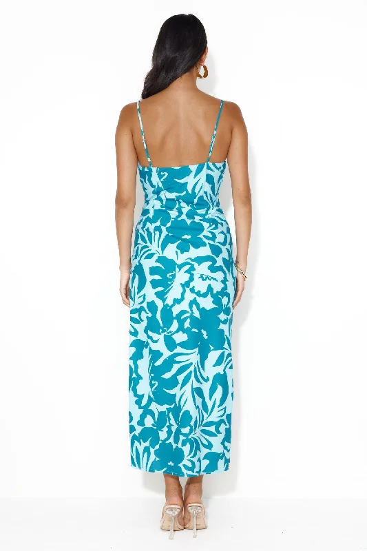 Beauty Of Music Maxi Dress Teal