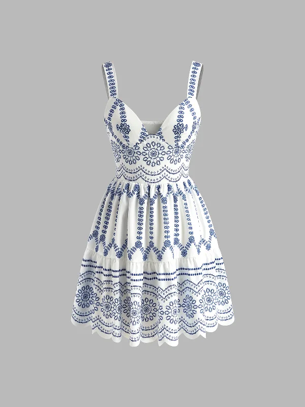 Boho Printed Flowy Tank Short Dress