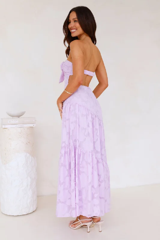 Book Of Style Strapless Maxi Dress Lilac