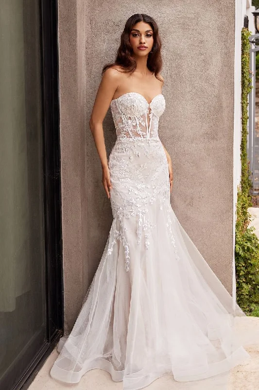 Cinderella Divine CB126W Long Mermaid Wedding Dress