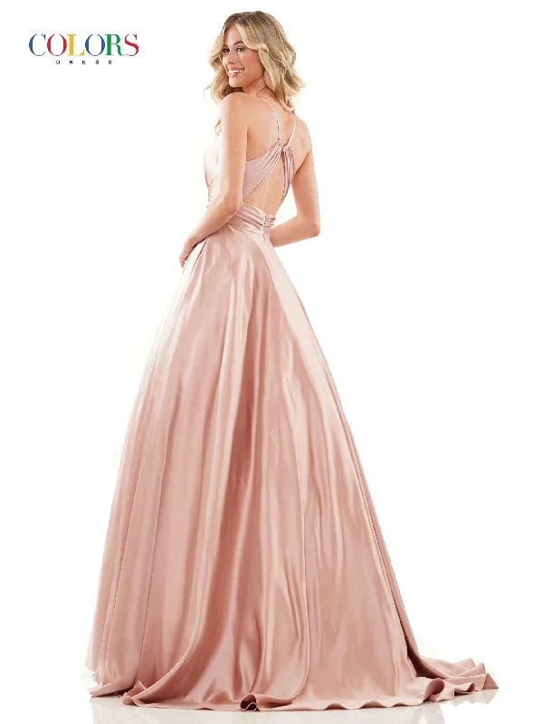 Colors G1089 Colors Long Sleeveless Evening Dress