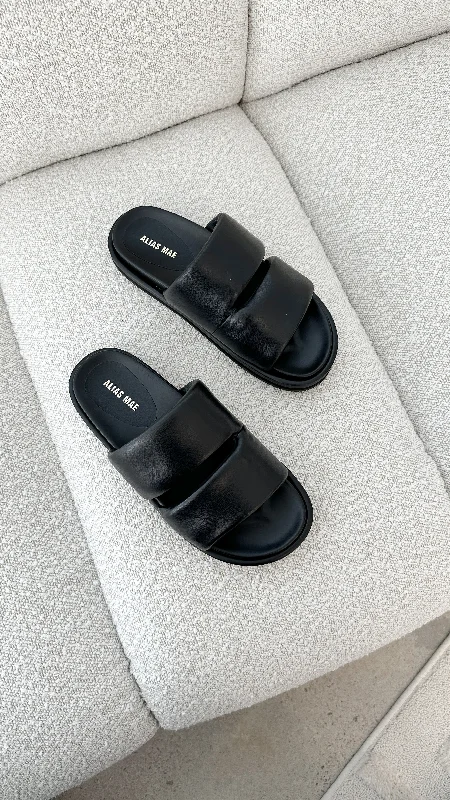 Alias Mae Dawn Slide - Black Leather