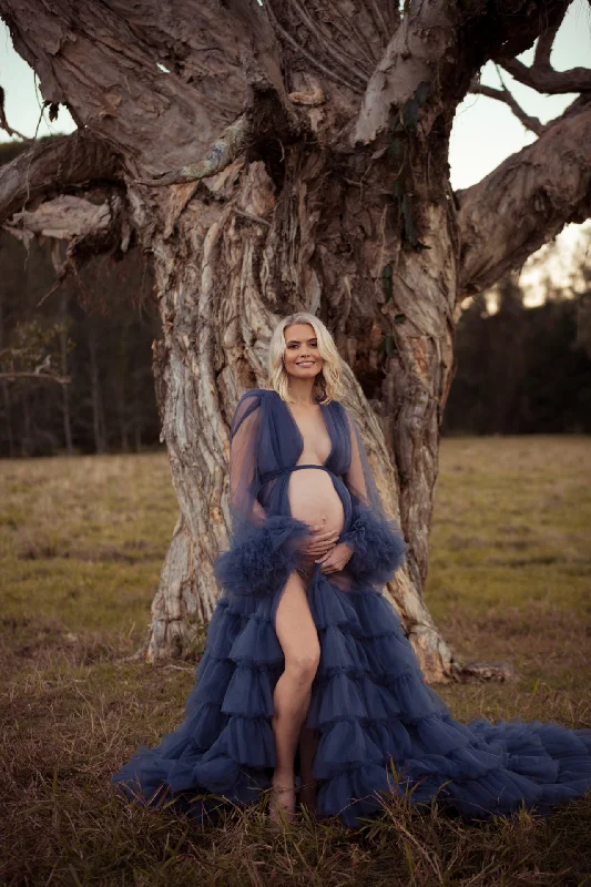 Dusty Purple Maternity Gown Photography Photo Shoot