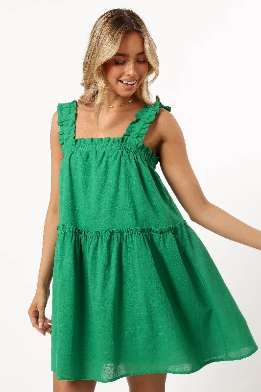 Elena Mini Dress - Green