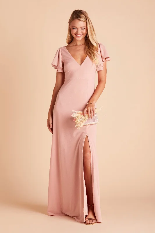 Hannah Crepe Dress - Dusty Rose