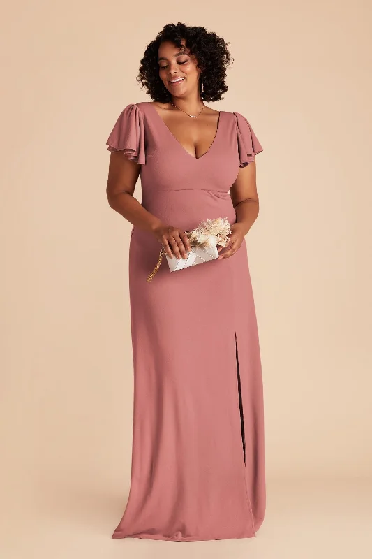 Hannah Crepe Dress - Mulberry