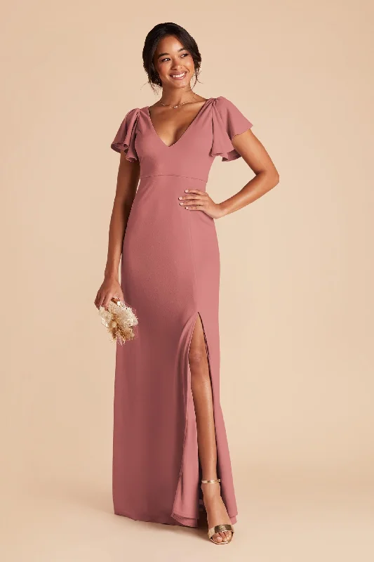 Hannah Crepe Dress - Mulberry