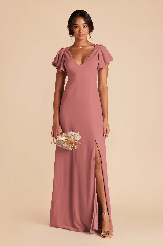 Hannah Crepe Dress - Mulberry