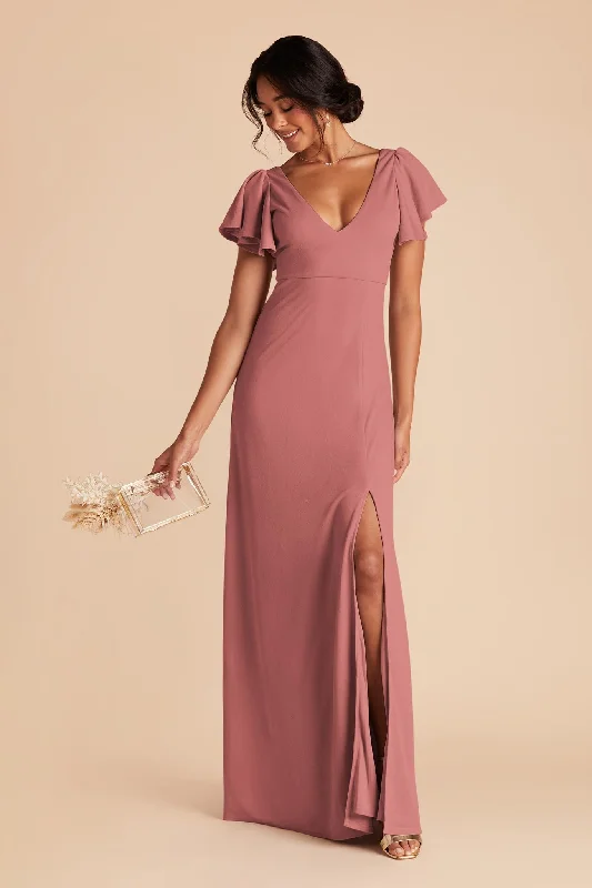 Hannah Crepe Dress - Mulberry