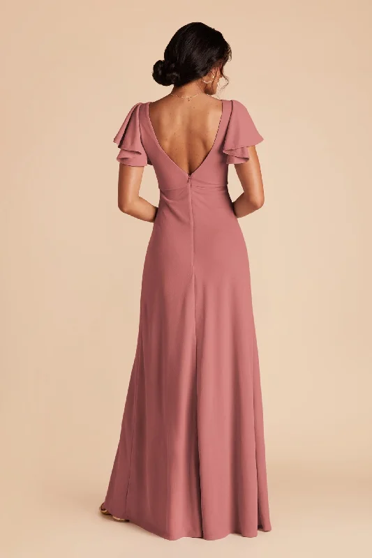 Hannah Crepe Dress - Mulberry