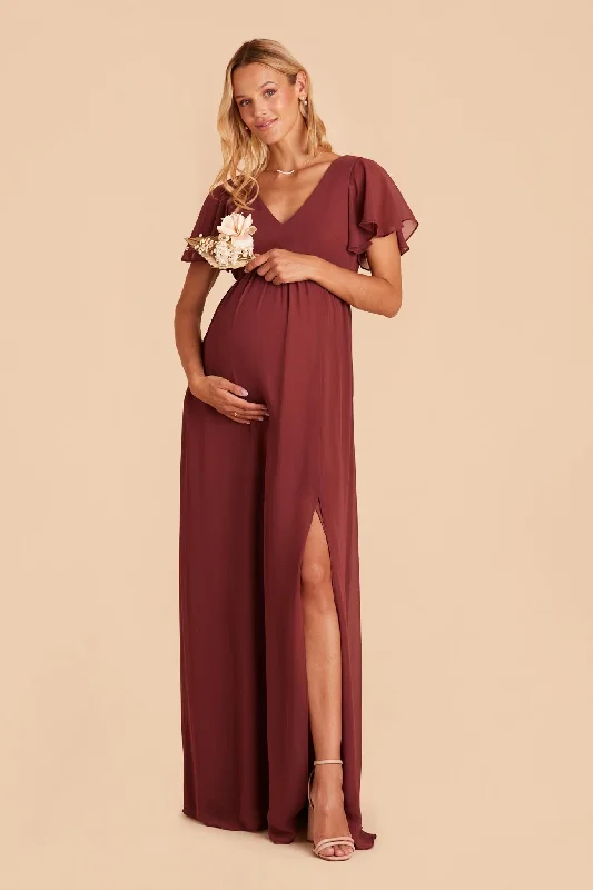 Hannah Empire Dress - Rosewood