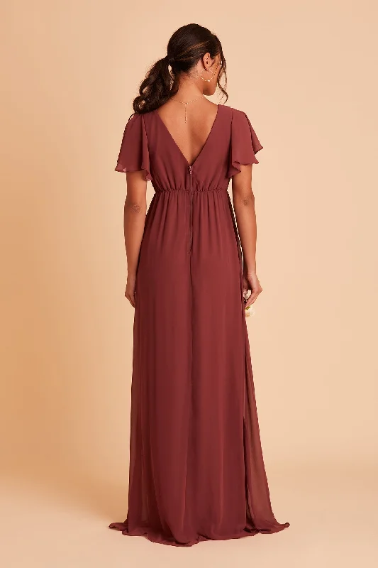 Hannah Empire Dress - Rosewood