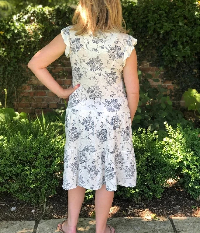 Ivory Linen Blend Dress