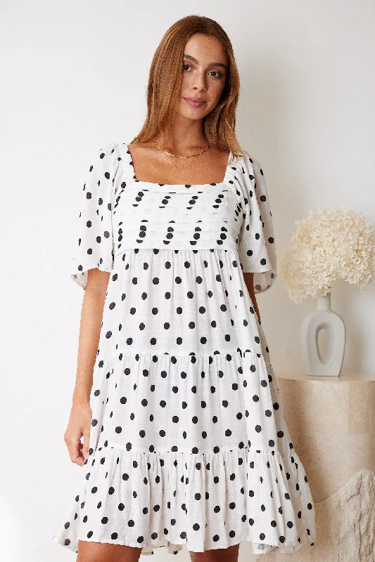 Jody Dress - White Spot