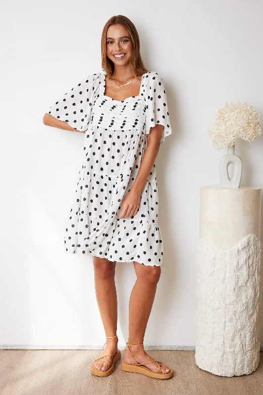 Jody Dress - White Spot