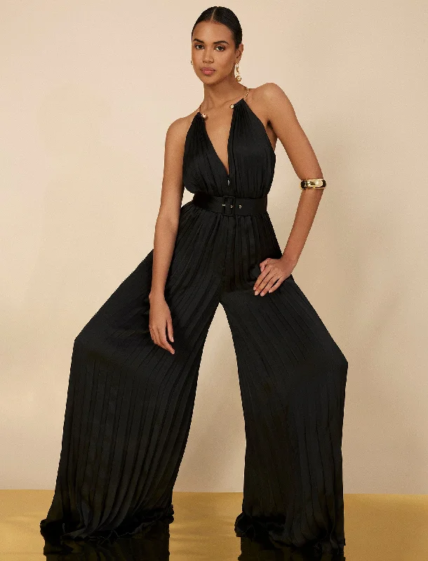 Libby Wide Leg Belted Jumpsuit