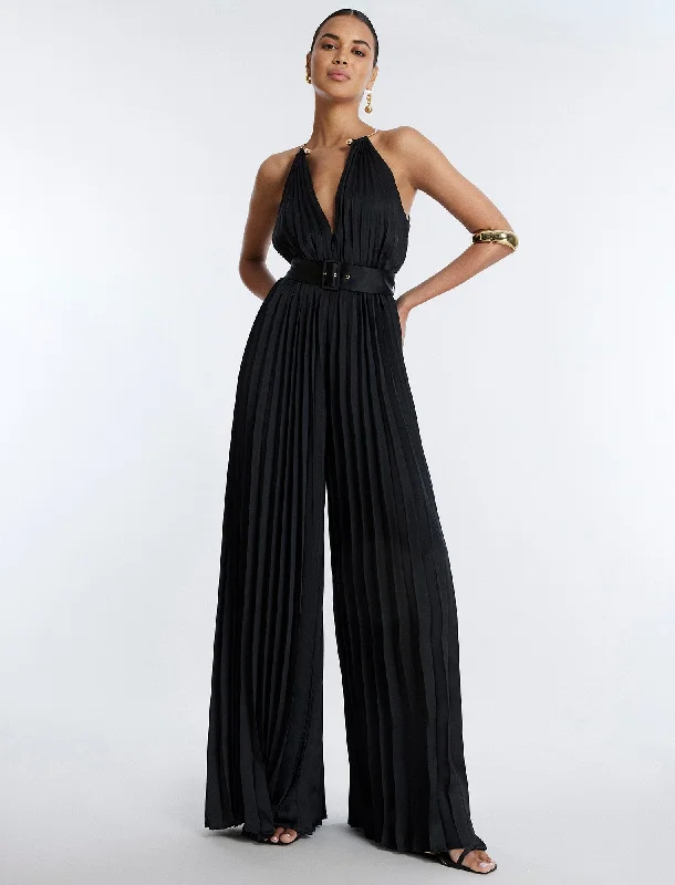 Libby Wide Leg Belted Jumpsuit