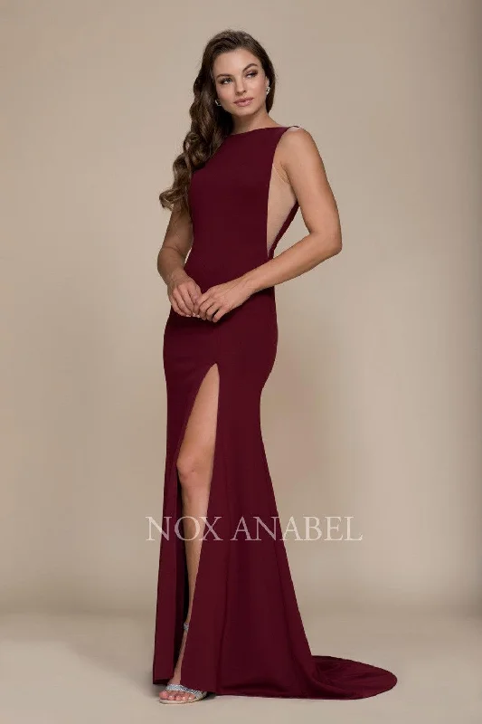 Long Sexy Open Back Formal Prom Evening Gown