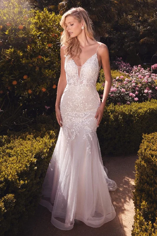 Cinderella Divine A1039W Lace Mermaid Wedding Gown