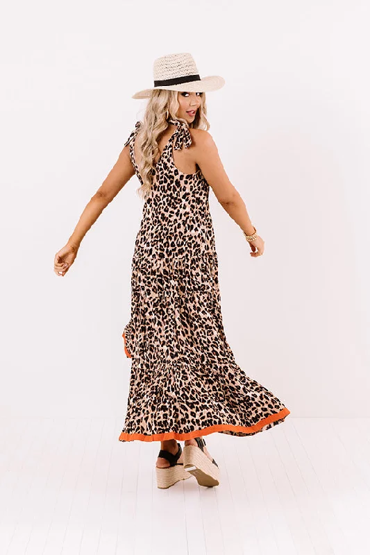 Lovely Lady Leopard Maxi Dress