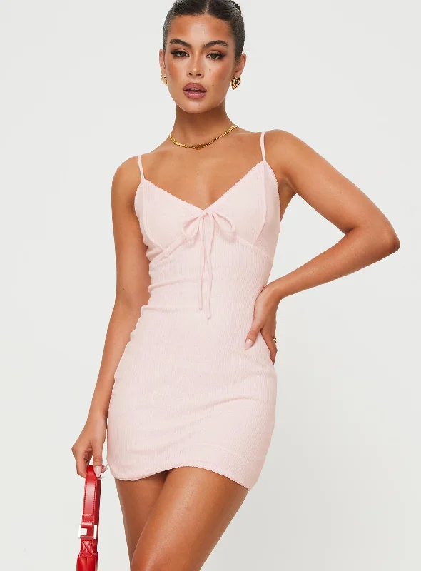 Noemie Pointelle Mini Dress Pink