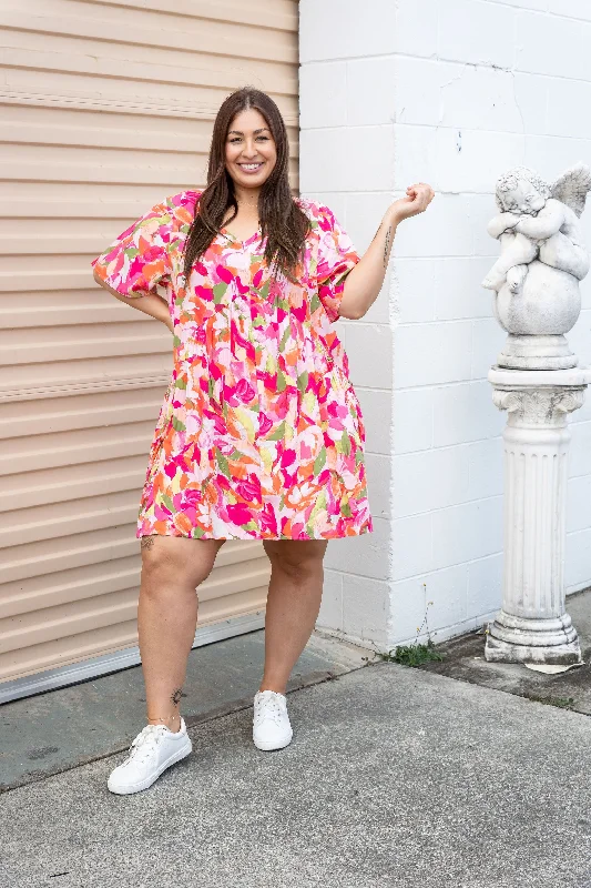 Peak Party Dress in Spring Bloom