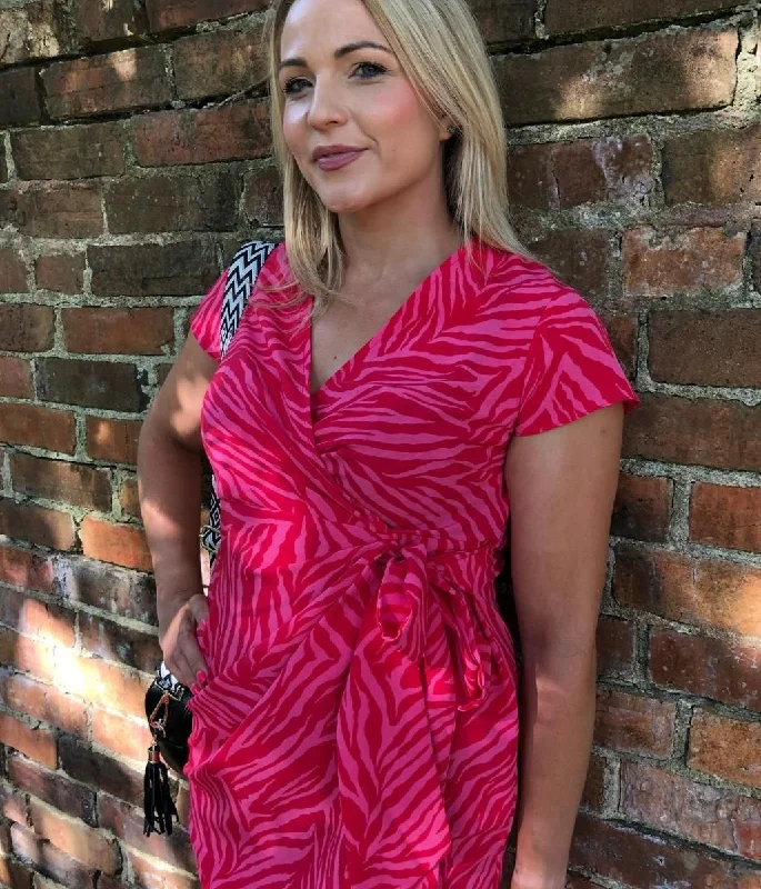 Pink Tiger Print Dress