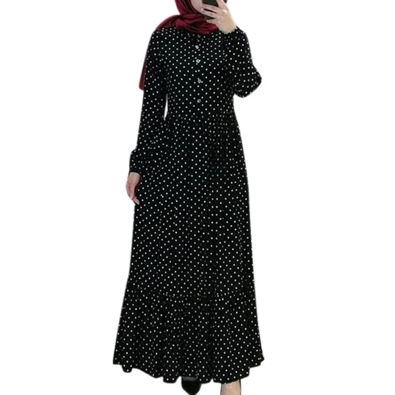 Printed Dress Polka Dot Loose And Elegant Dresses