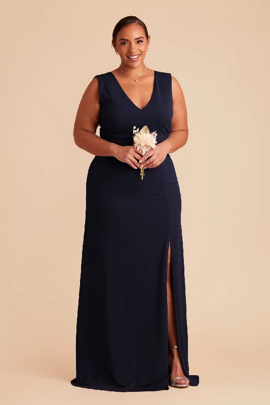 Shamin Crepe Dress - Navy