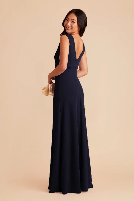 Shamin Crepe Dress - Navy