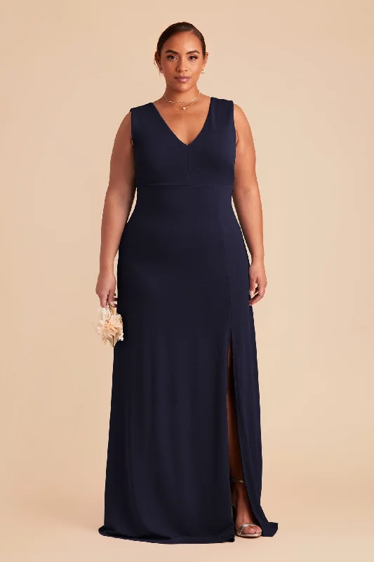 Shamin Crepe Dress - Navy