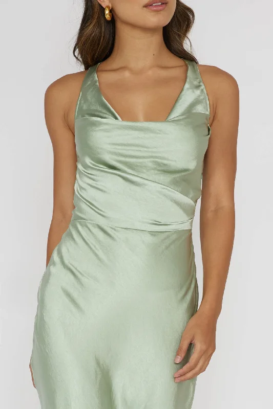 Sitara Tied Back Maxi Dress Sage