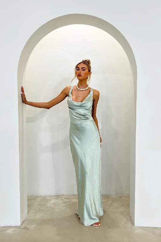 Sitara Tied Back Maxi Dress Sage