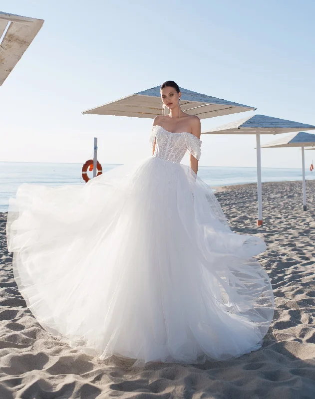 Stunning Off-Shoulder Wedding Gown