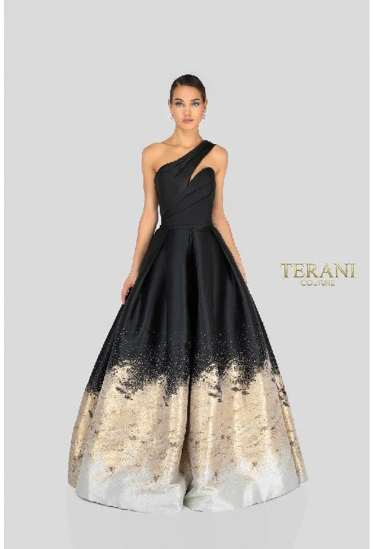 Terani Couture 1912E9180 One Shoulder Long Ball Gown