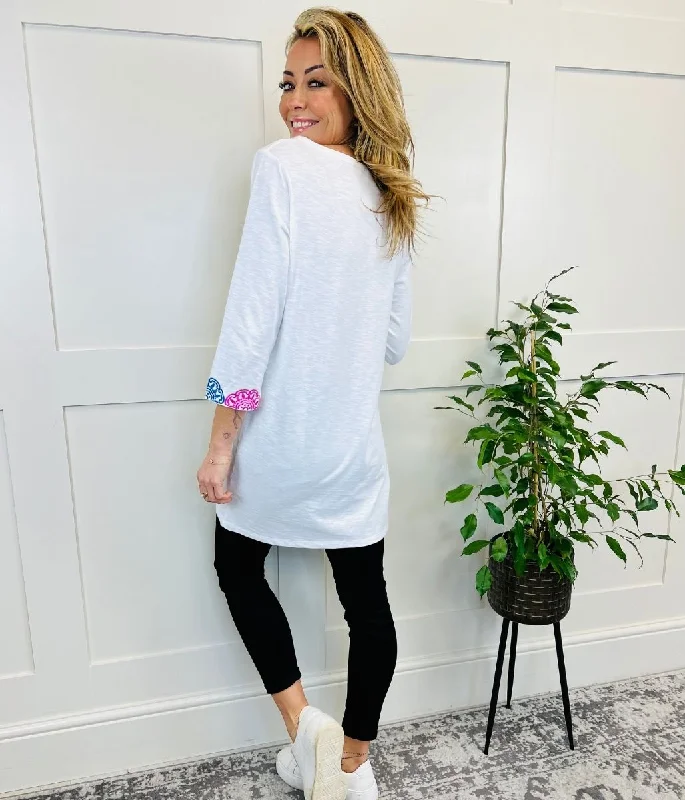 White Embroidered Tunic Dress