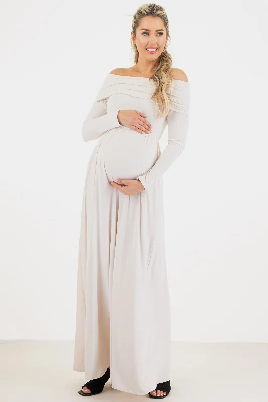 Over the Shoulder Maternity Dress