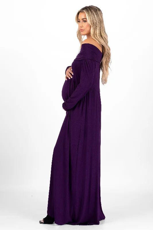 Over the Shoulder Maternity Dress