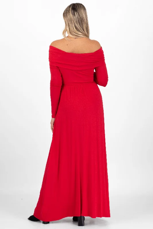 Over the Shoulder Maternity Dress