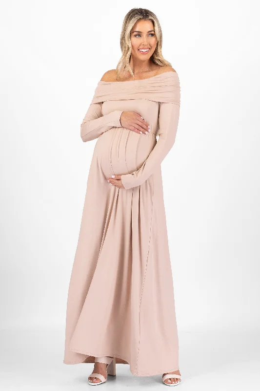 Over the Shoulder Maternity Dress