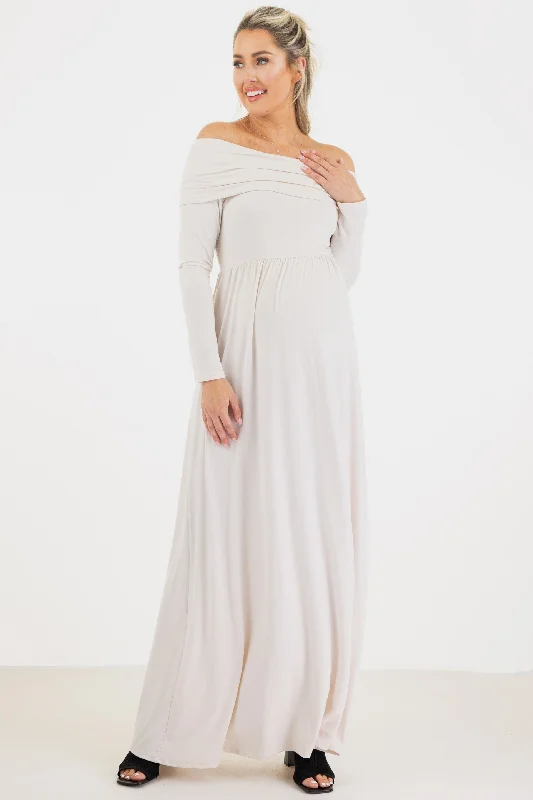 Over the Shoulder Maternity Dress