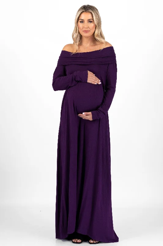 Over the Shoulder Maternity Dress