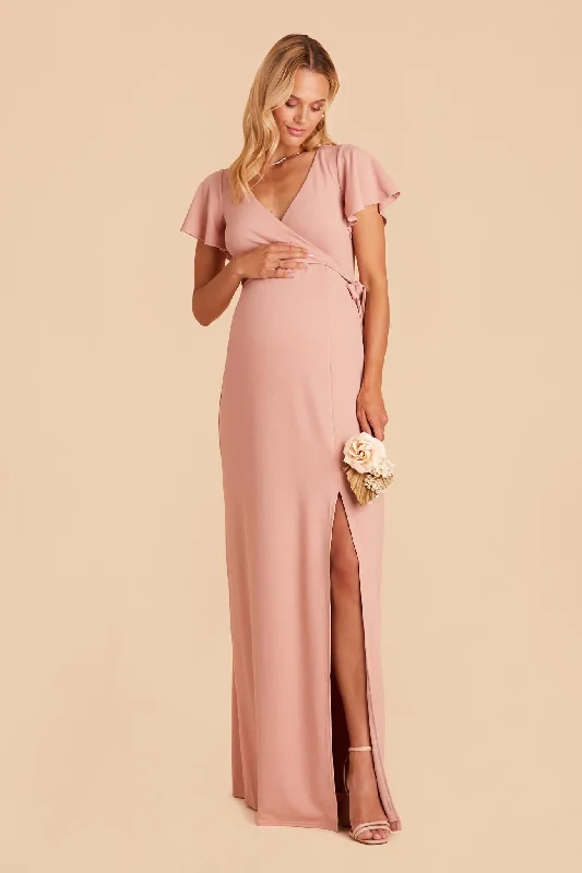 Yolanda Crepe Dress - Dusty Rose