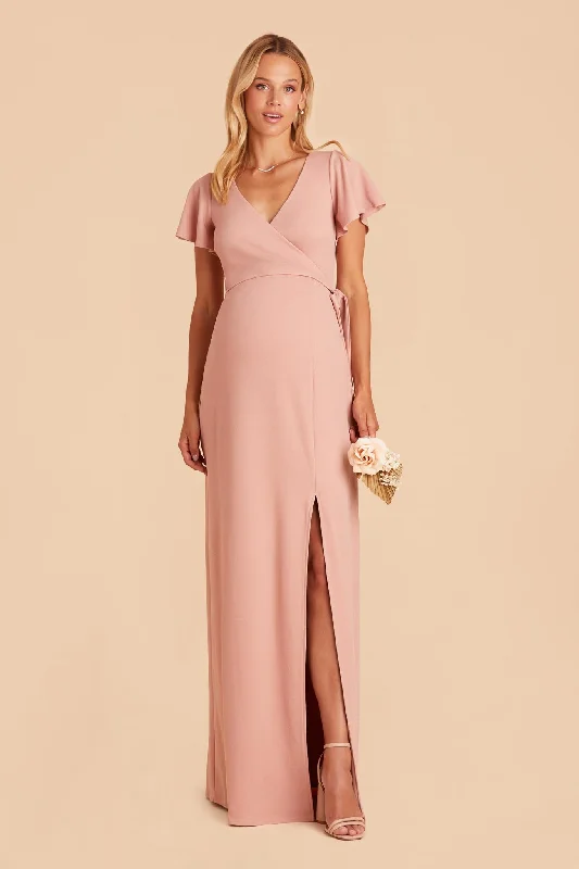 Yolanda Crepe Dress - Dusty Rose