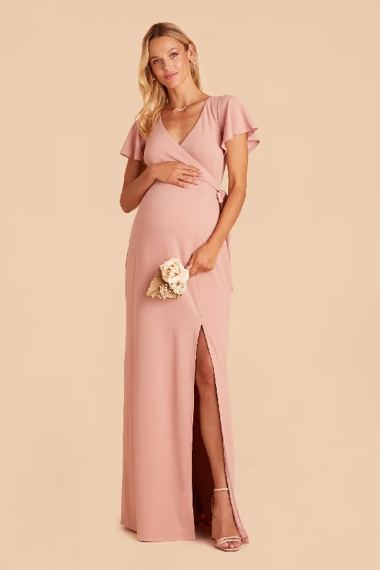 Yolanda Crepe Dress - Dusty Rose