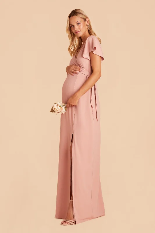 Yolanda Crepe Dress - Dusty Rose