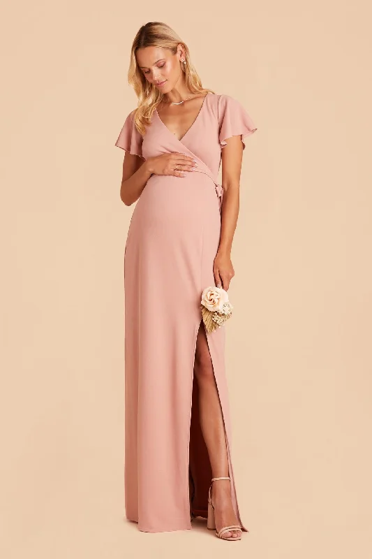 Yolanda Crepe Dress - Dusty Rose