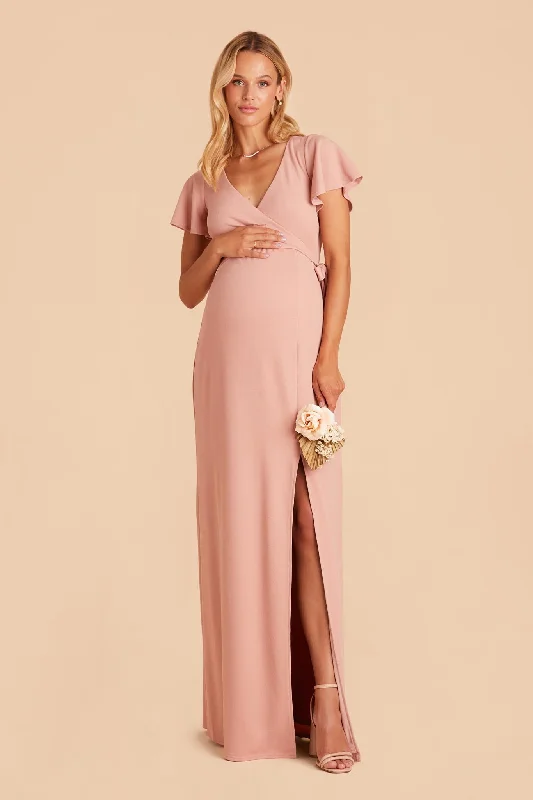 Yolanda Crepe Dress - Dusty Rose