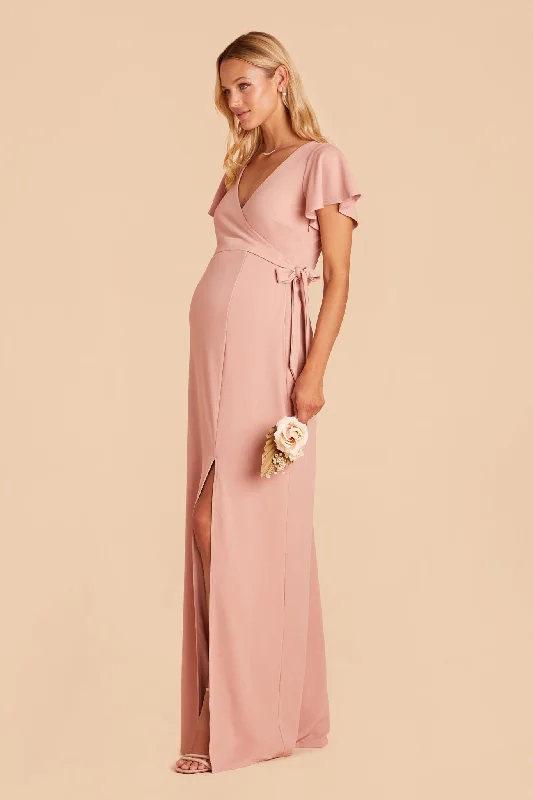 Yolanda Crepe Dress - Dusty Rose